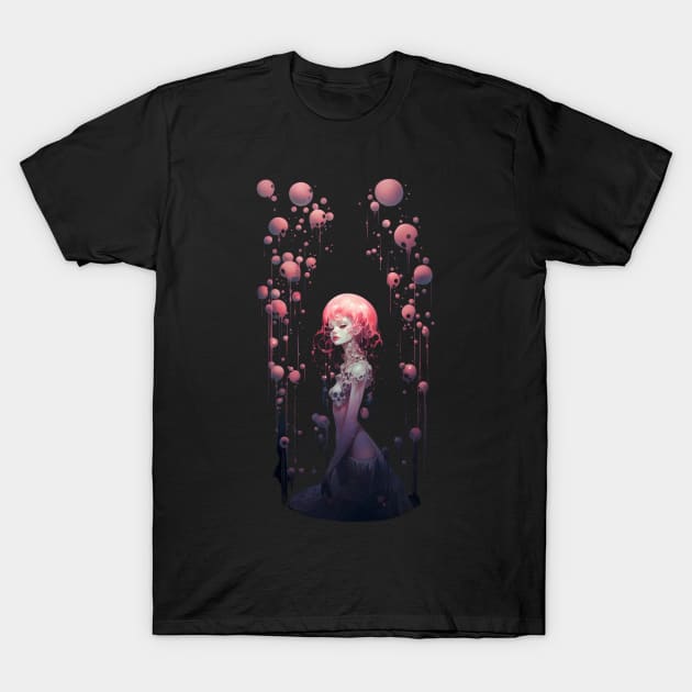 Bubble Gum Skulls Alien Queen T-Shirt by AlienQueenApparel